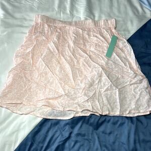 NWT Abound pink cheetah‎ flare mini skirt womens medium dainty ethereal cottage